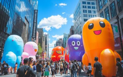 Comment le street marketing révolutionne la visibilité des marques avec des supports gonflables